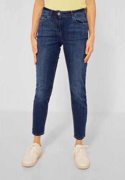 CECIL - Slim Fit Jeans in Mid Blue Wash