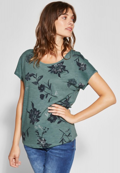 CECIL - Shirt mit Frontprint Xenia in Sage Green