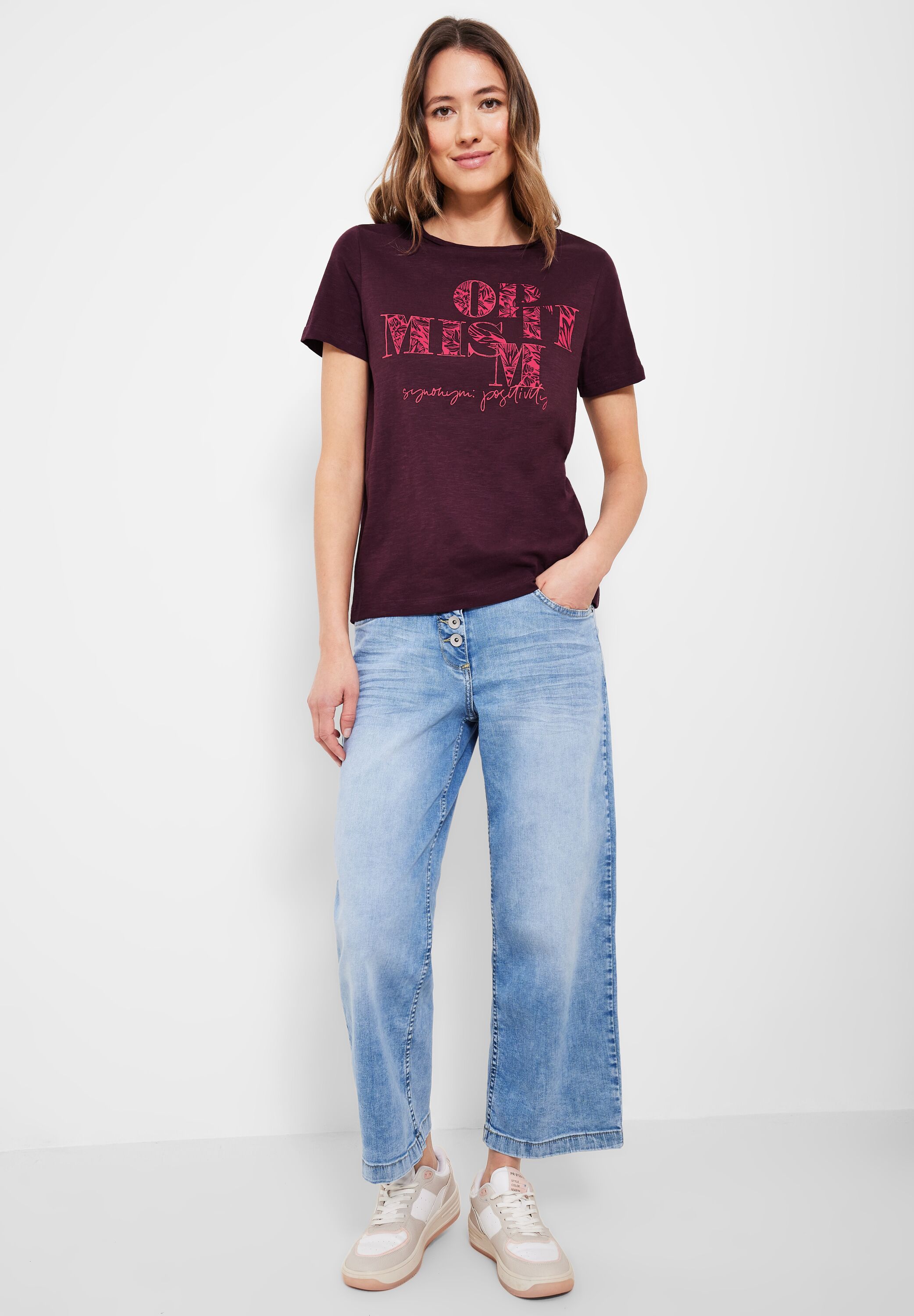 reduziert in CONCEPT - B319637-34918 Mode Wineberry CECIL SALE im Red T-Shirt