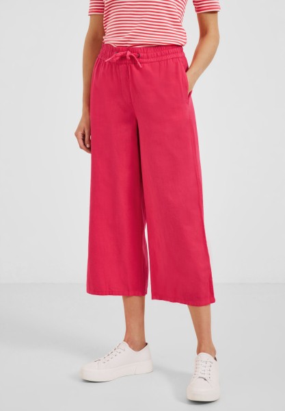 Cecil Leinenmix Loose Fit Hose in Strawberry Red
