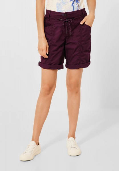 CECIL - Casual Fit Shorts in Berry Juice Red