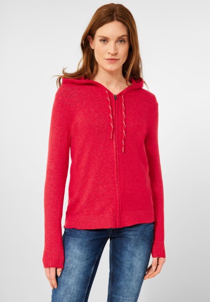 CECIL - Cosy Strickjacke mit Zipper in Strong Red