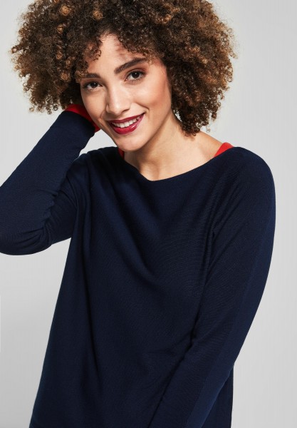 Street One - Basic Pullover Noreen in Deep Blue