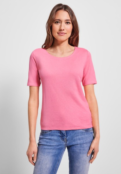Cecil T-Shirt einfarbig in Soft Pink