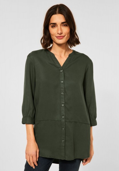 CECIL - Lange Bluse aus Lyocell in Utility Olive