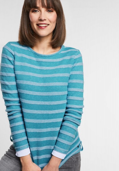 CECIL - Pullover mit Streifen in Peppermint Blue