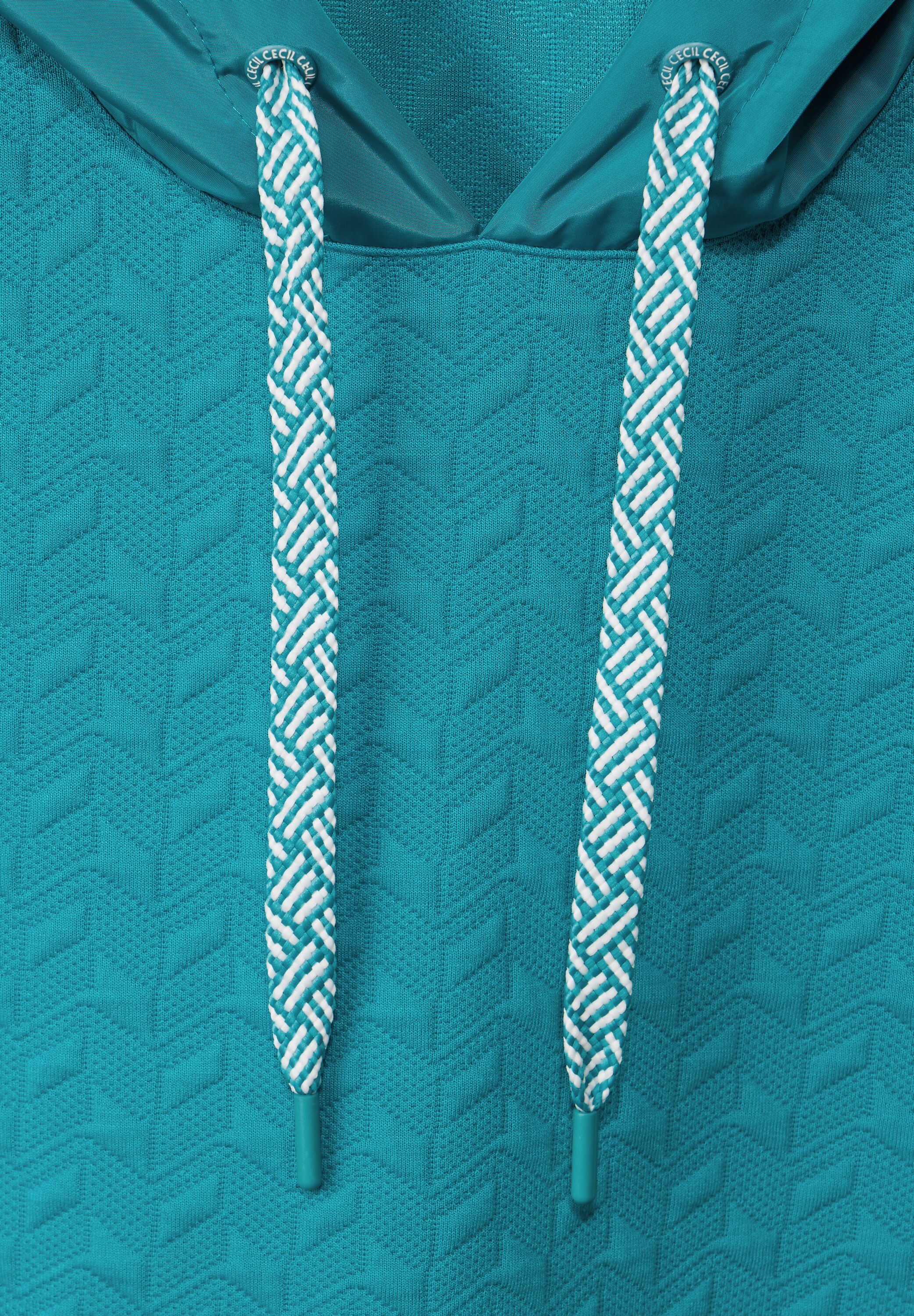 CECIL Kapuzensweatshirt in Frosted Aqua Blue B302636-15318 - CONCEPT Mode