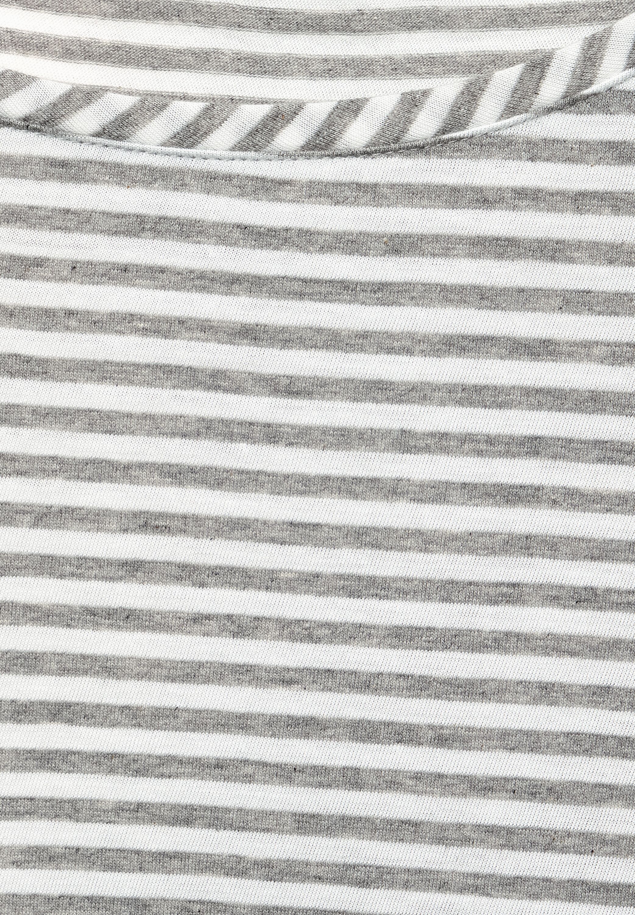 CECIL Streifenshirt in Mineral Grey Melange im SALE reduziert B317472-20327  - CONCEPT Mode