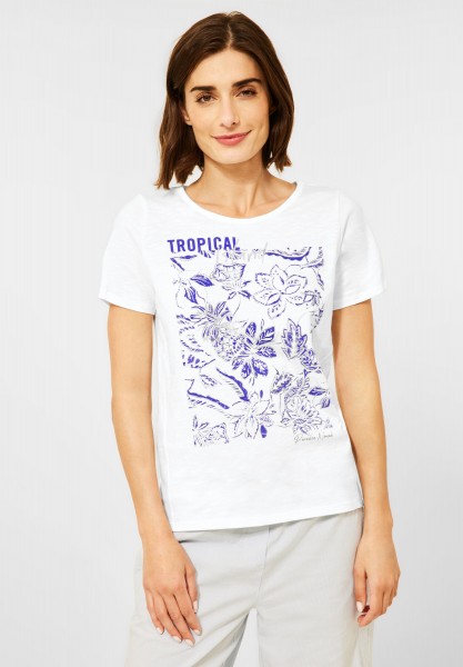 CECIL - T-Shirt mit Fotoprint in Vanilla White 