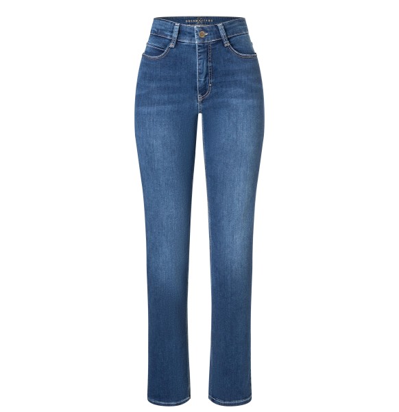 MAC Straight Fit Jeans mit Shaping-Effekt in Mid Blue Authentic Wash