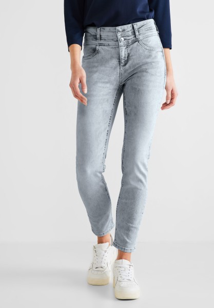 Street One Slim Fit Jeans in Light Grey Bleach