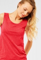 CECIL - Top in Burnout Optik in Poppy Red