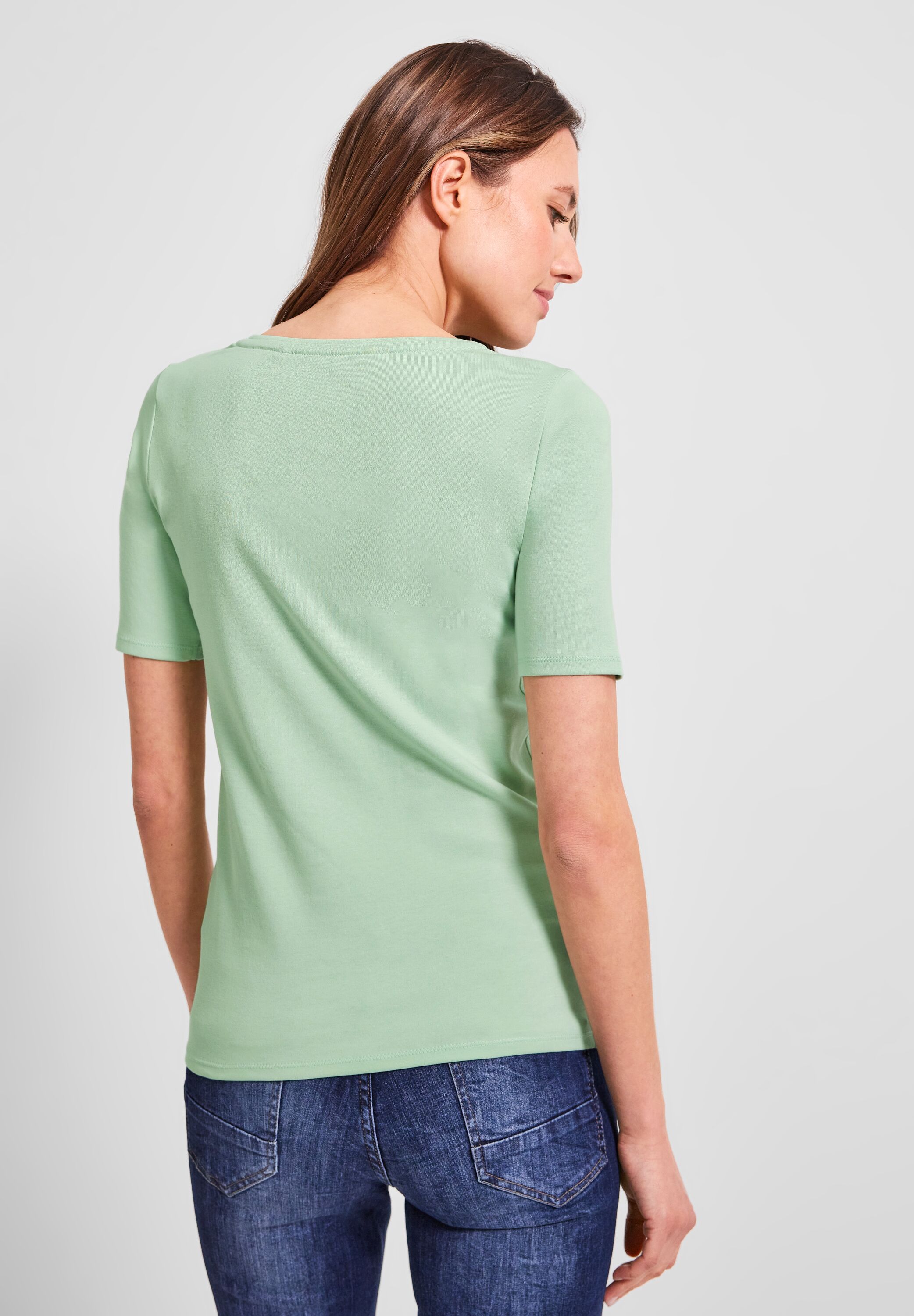CECIL T-Shirt Lena in Fresh Salvia Green B317515-14851 - CONCEPT Mode