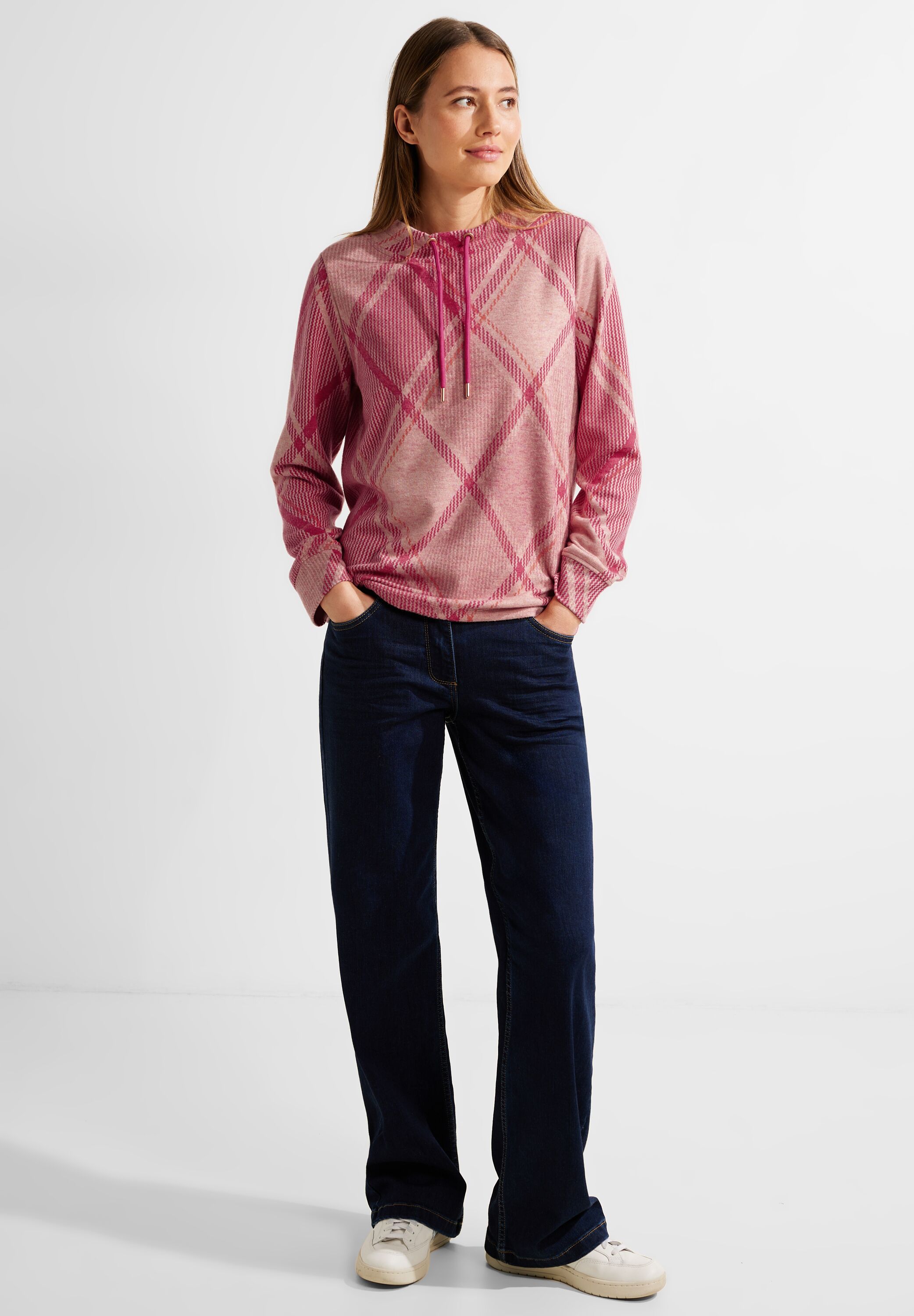 in reduziert im Langarmshirt Mode CECIL SALE Coral - Cosy B320545-35068 CONCEPT