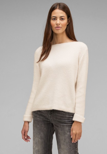 Pullover - Lucid in White A302413-14451 CONCEPT One Street Mode