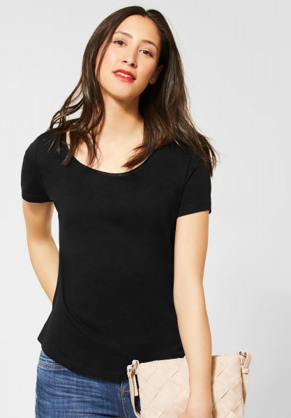 Street One - T-Shirt im Basic Style in Black
