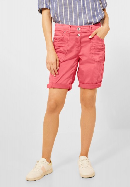 CECIL - Casual Fit Shorts in Sunset Coral