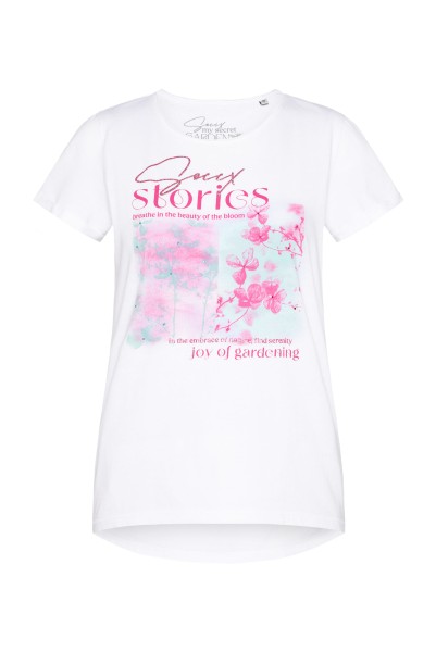 SOCCX T-Shirt mit Print in Opticwhite
