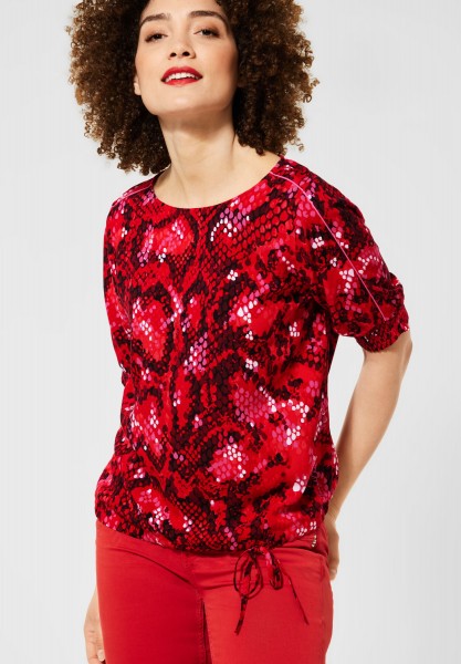 Street One - Bluse mit Print in Spice Red