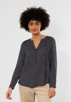 Street One - Bluse mit Minimalmuster in Deep Blue