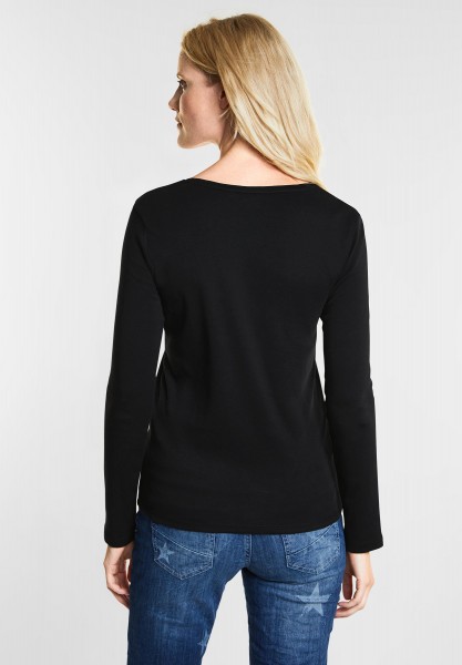 Organic Baumwoll Shirt Pia In Black Von Cecil Online Kaufen 4068