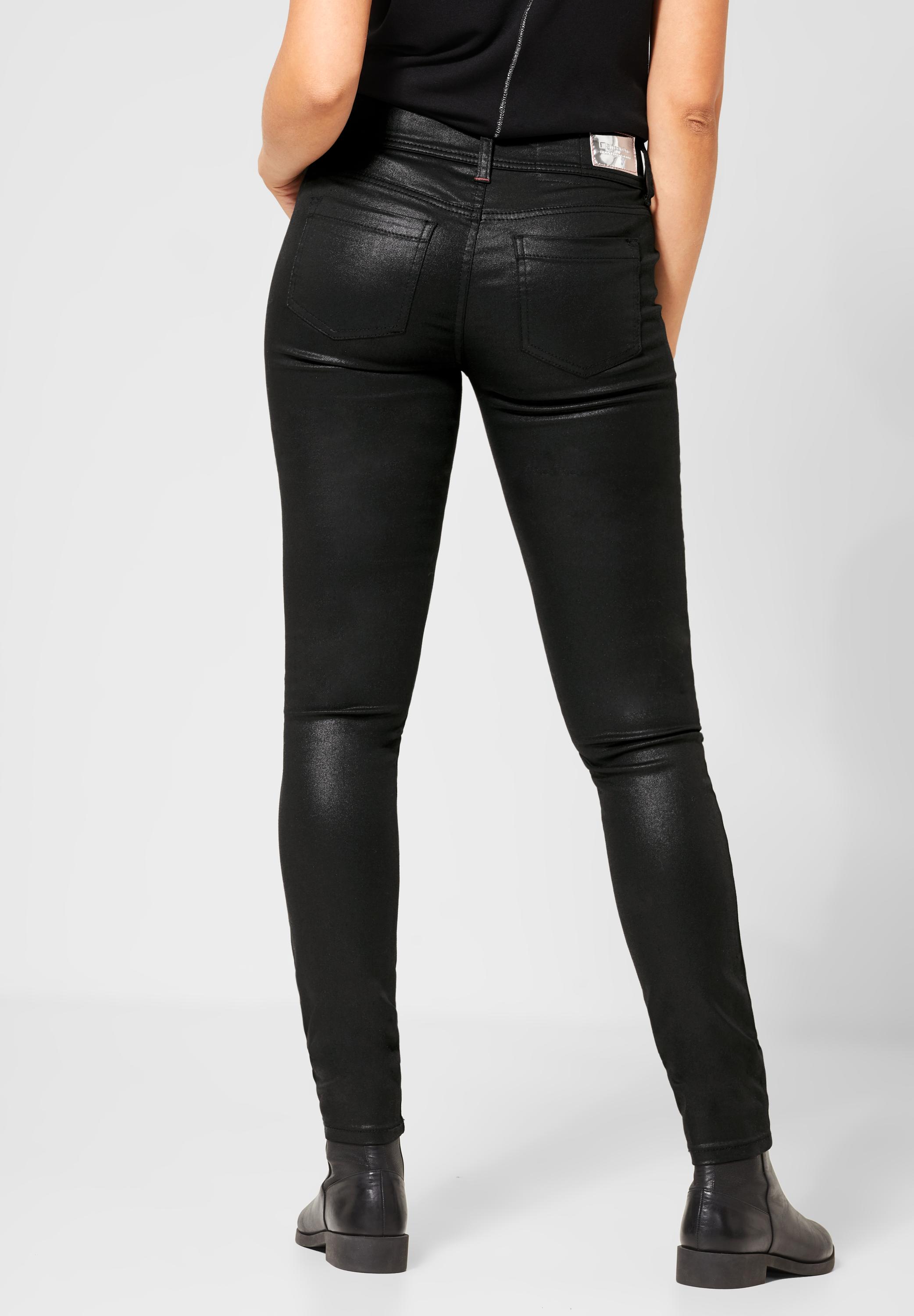 Street One High Waist Hose York in Black Coating A372683-12114 - CONCEPT  Mode
