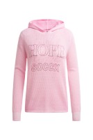SOCCX Pullover mit Meshstruktur und Wording Print in Smooth Rose