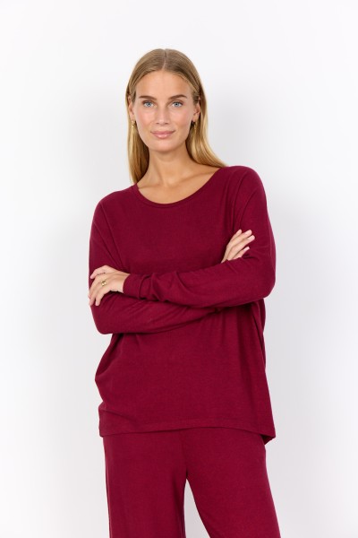 Soyaconcept Bluse SC-Biara in Dark Red Melange