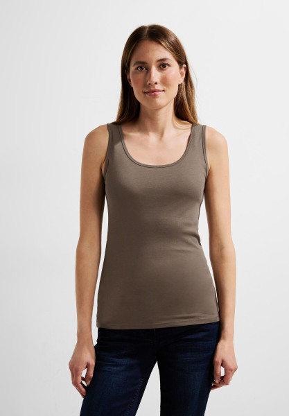 Cecil Top einfarbig in Sporty Taupe