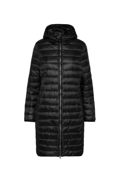 SOCCX Leichter Steppmantel mit Kapuze Black