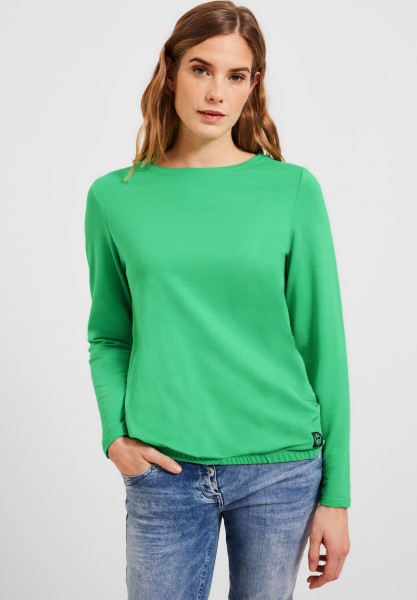 CECIL - Shirt in Unifarbe in Smash Green