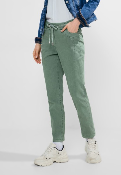 Cecil Casual Fit Joggpants in Raw Salvia Green