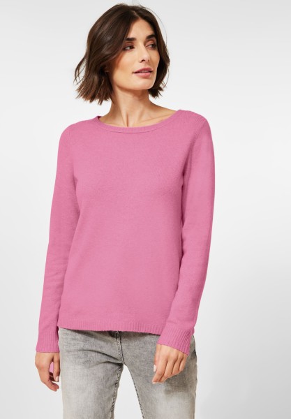 CECIL - Cosy Pullover in Frostet Rose Melange
