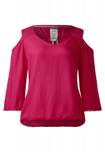 Street One Bluse mit Cut Outs Pernilla in Passion Pink