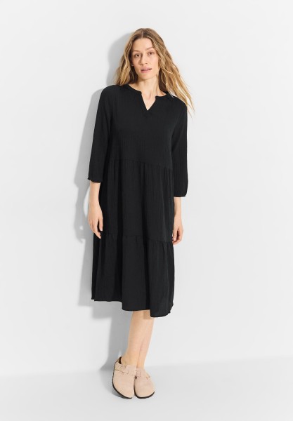 Cecil Tunika Kleid mit Struktur in Black