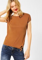 Street One - Jersey-Shirt mit Nieten-Deko in Foxy Caramel