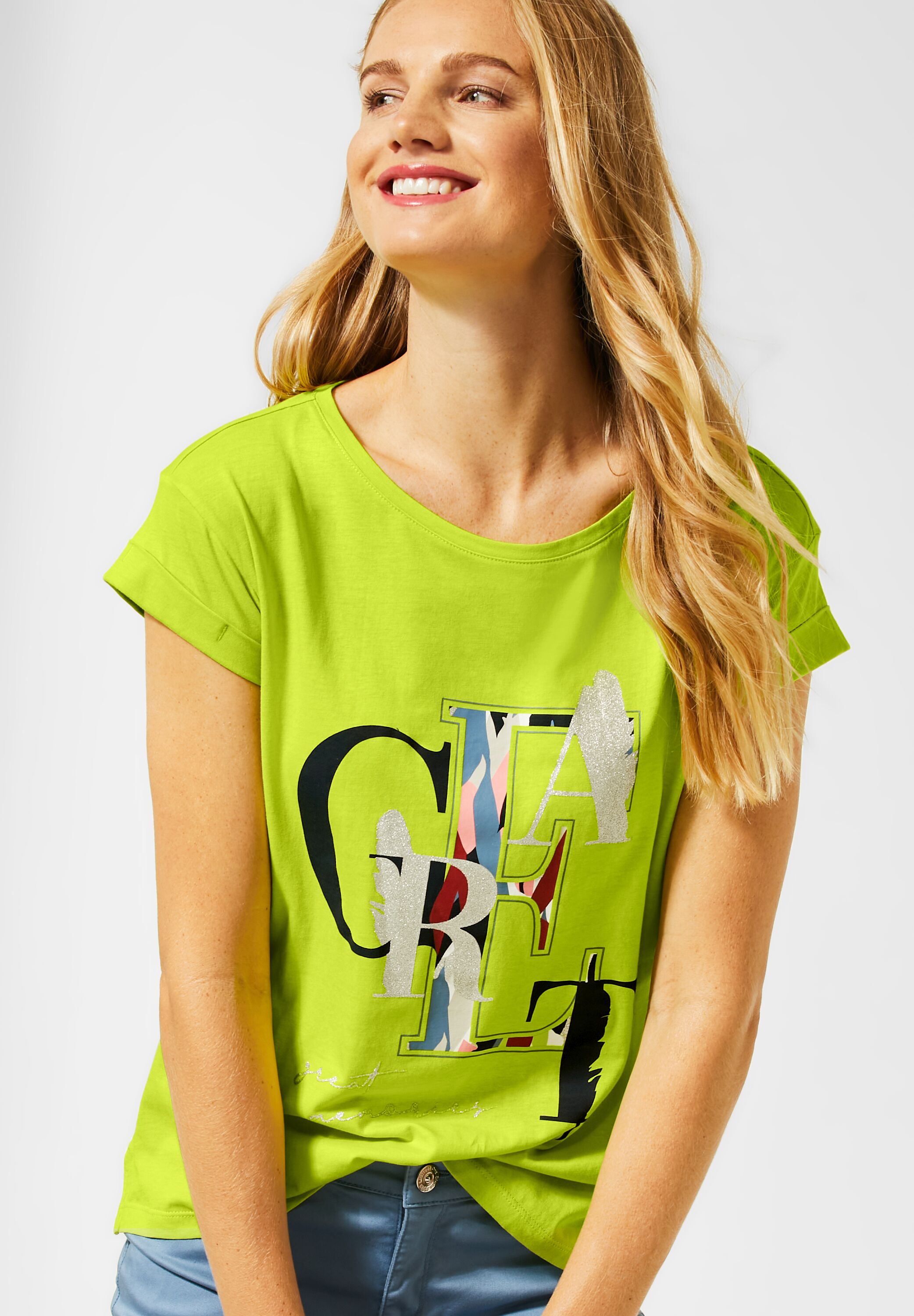 Street One T-Shirt in - Laser Mode A315126-32368 Lime CONCEPT