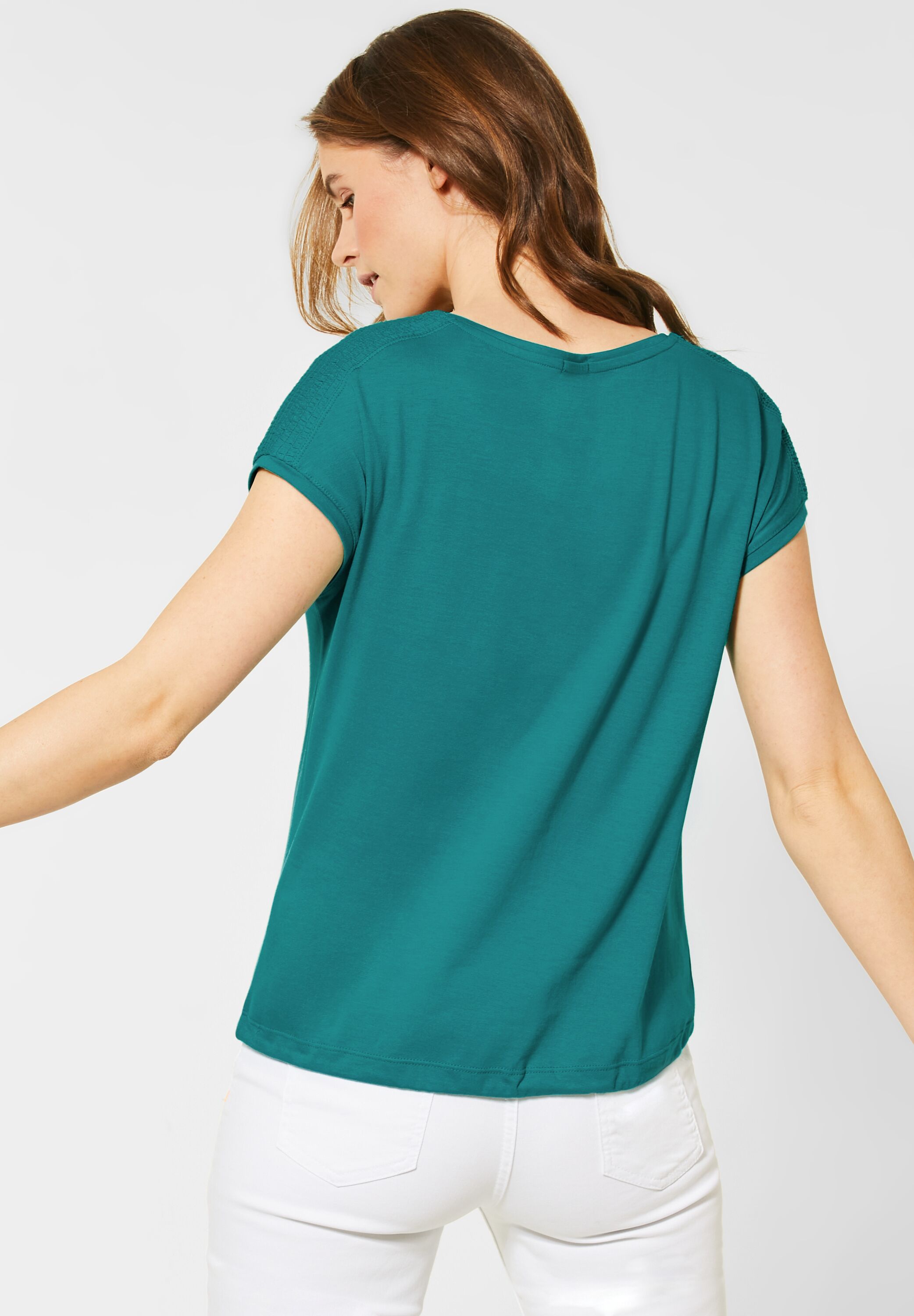 CECIL T-Shirt in Emerald Mode Vital CONCEPT - reduziert Green B314828-12291 im SALE