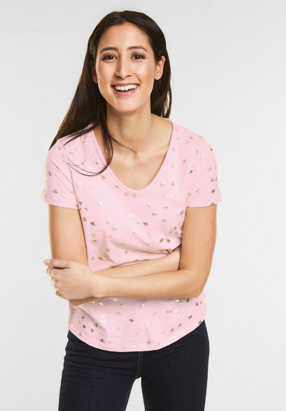 Street One - Vogel Print Shirt in Cameo Pink