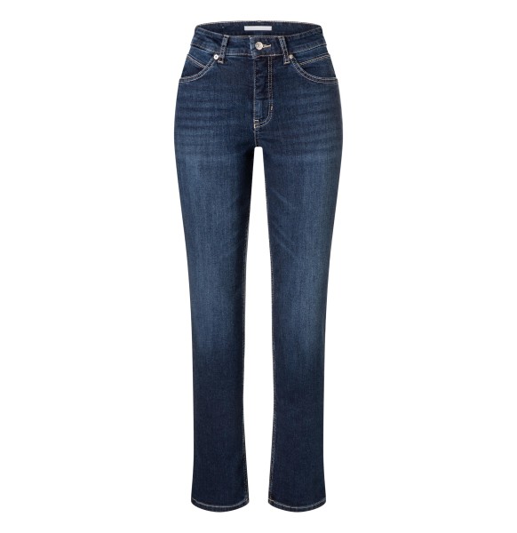 MAC Gerade geschnittene Jeans mit erhöhter Taille in New Basic Wash