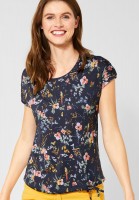 CECIL - Shirt mit gesmokter Schulter in Deep Blue