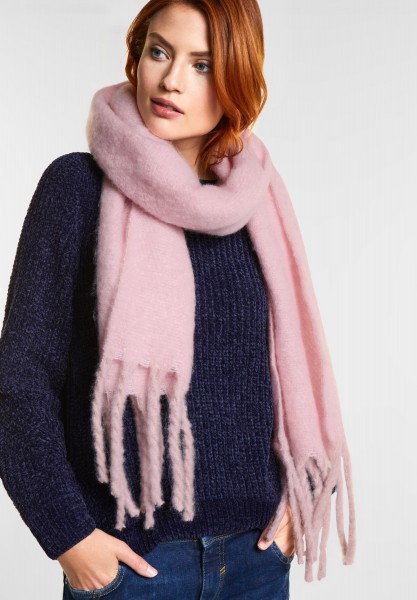 Street One - Cosy Schal mit Fransen in Cosy Rose Solid