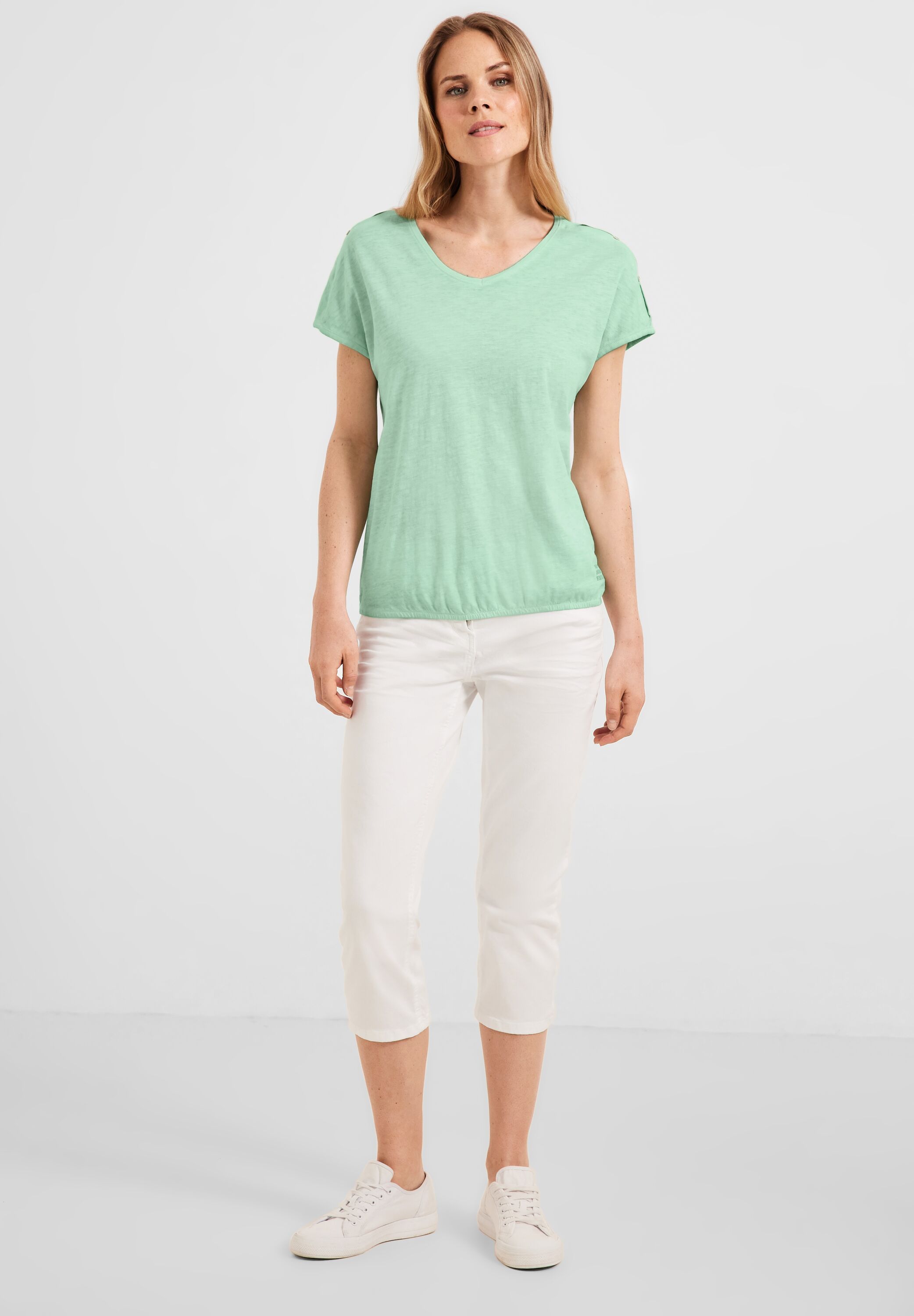 CECIL T-Shirt in Fresh Salvia Green im SALE reduziert B320028-14851 -  CONCEPT Mode