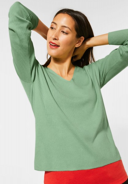 Street One - Softer Pullover in Unifarbe in Green Mint