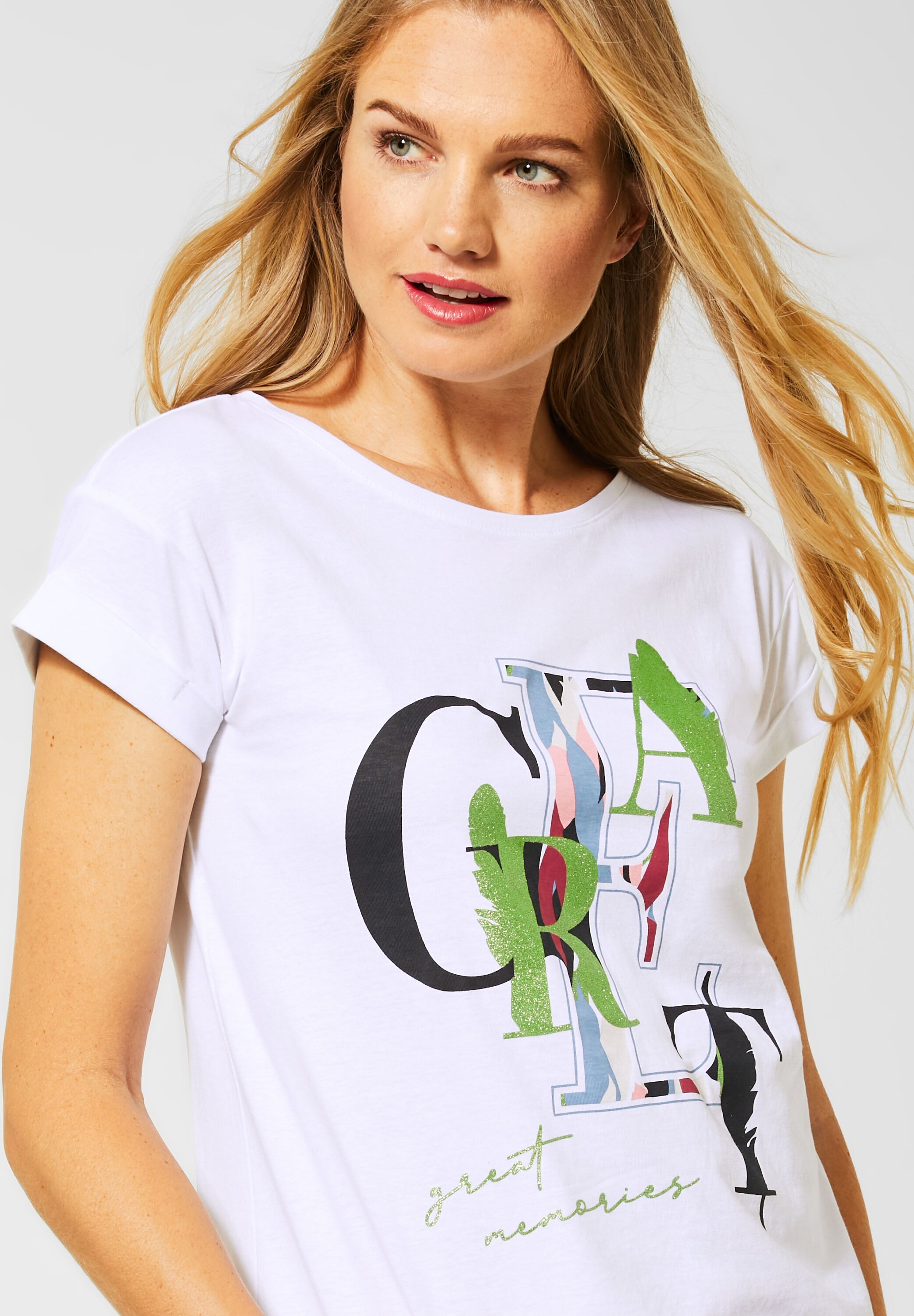 CONCEPT White Mode T-Shirt in Street One A315126-30000 -