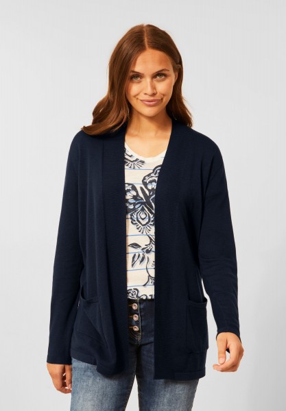 CECIL - Offener Basic Cardigan in Deep Blue