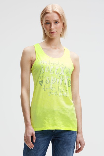 SOCCX Sommertop mit Print in Electric Lemon