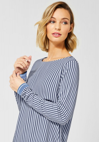 Street One - Shirt Glorie mit Muster in Shadow Blue