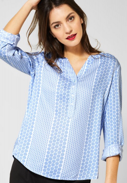 Street One - Bluse Bamika mit Muster in Heaven Blue