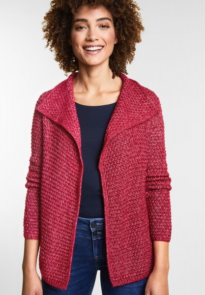 Street One - Open-Style Cardigan in Pure RedStreet One - Open-Style Cardigan in Pure Red